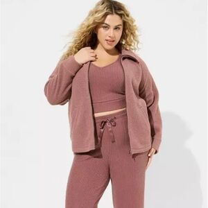 Torrid Dusty Pink Plush Jacket